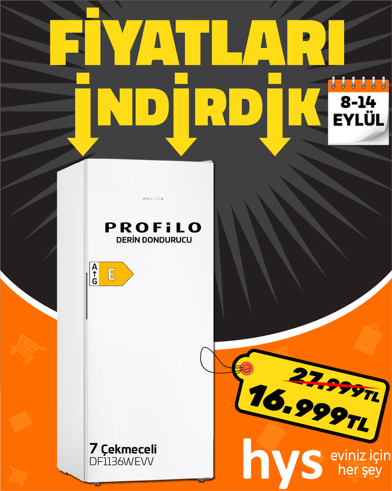 Profilo DF1136WEVV 7 Çekmeceli Derin Dondurucu