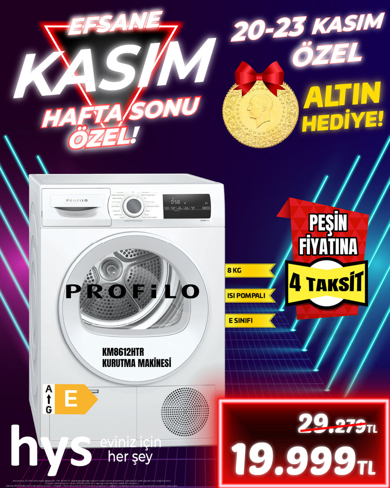 Profilo Kurutma Makinesi 8 KG - KM8612HTR
