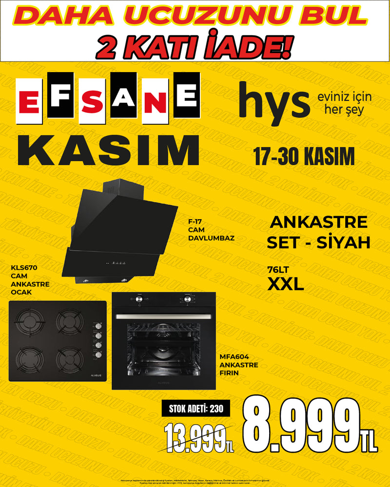 Alveus 3 lü Ankastre Set