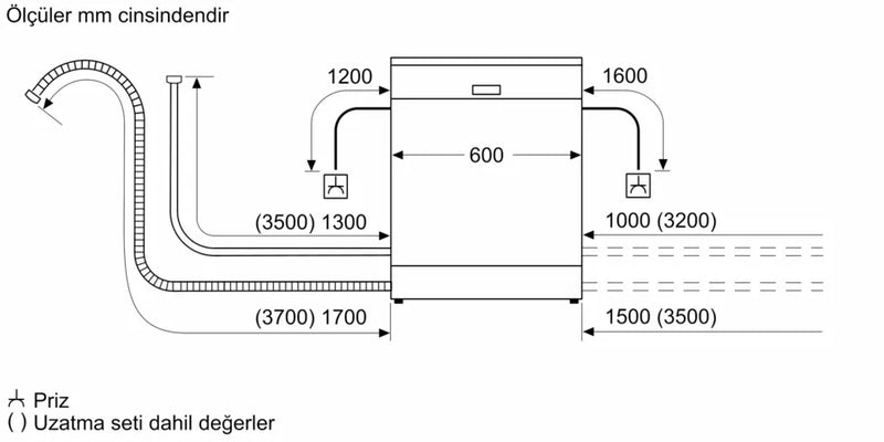 Profilo BM6320MA Solo Bulaşık Makinesi – 60 cm, Beyaz