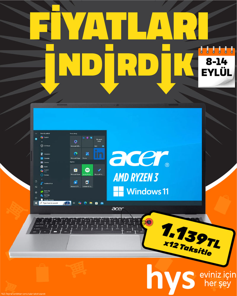 Acer Ryzen 3 Windows 11 Notebook