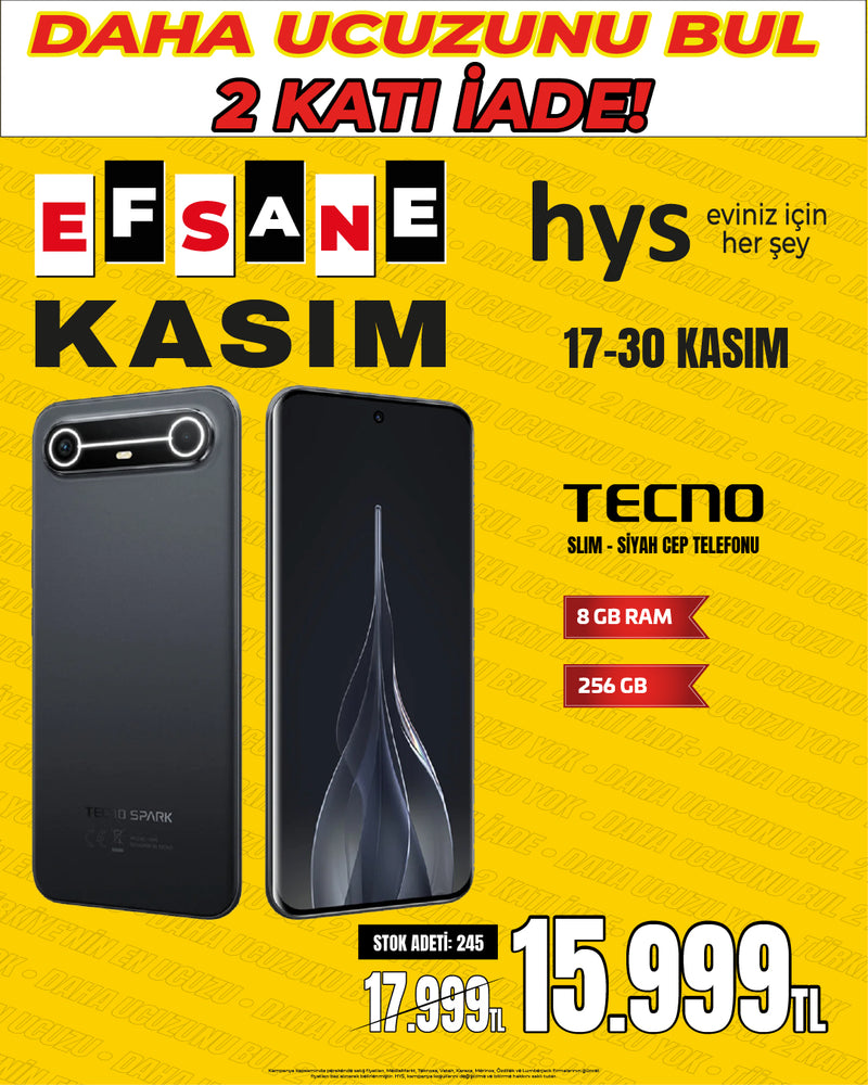 Tecno Spark Slim Akıllı Cep Telefonu