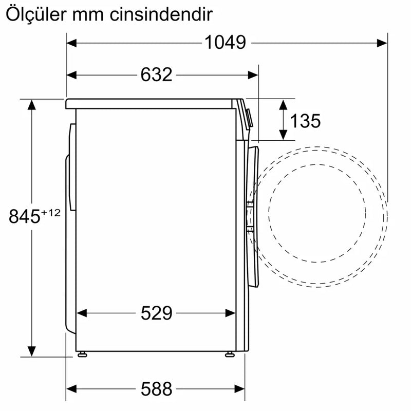 Profilo CGA25202TR 10 kg 1200 devir Çamaşır Makinesi – Beyaz