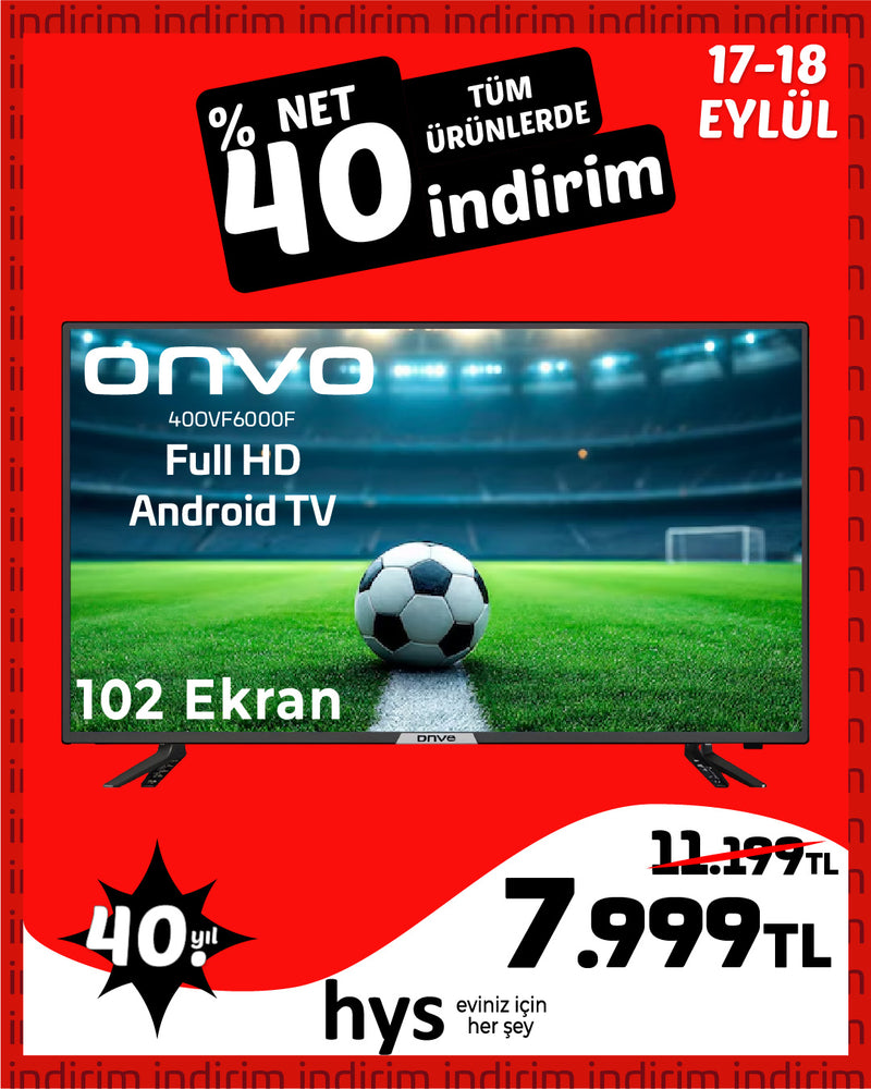 ONVO 102 Ekran 40" TV 400VF6000F