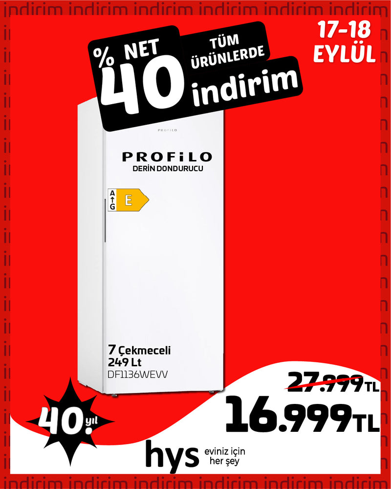 Profilo DF1136WEVV 7 Çekmeceli Derin Dondurucu