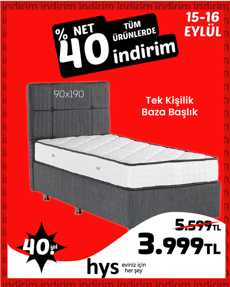 Tek  Kişilik Yatak Baza Set