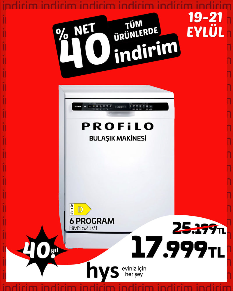 Profilo Bulaşık Makinesi 6 Program BMS623V1
