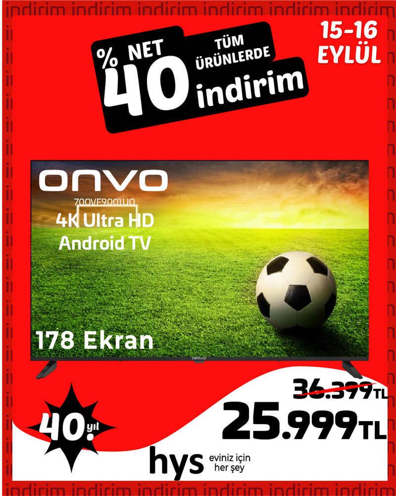 ONVO 178 Ekran 70" Google Smart TV QLED 700VF9001U0