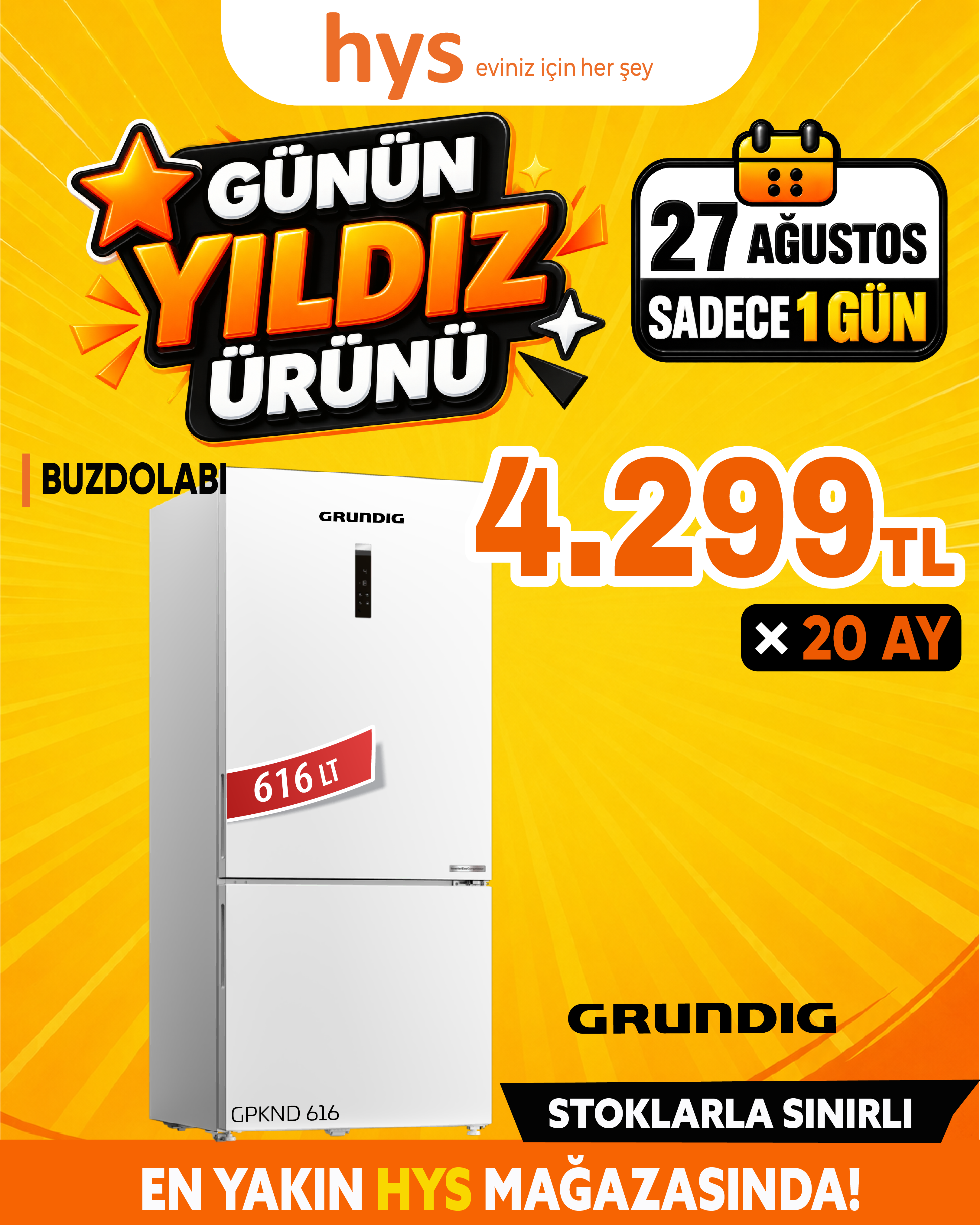 Grundig Buzdolabı 616 Lt Ürün ana görseli