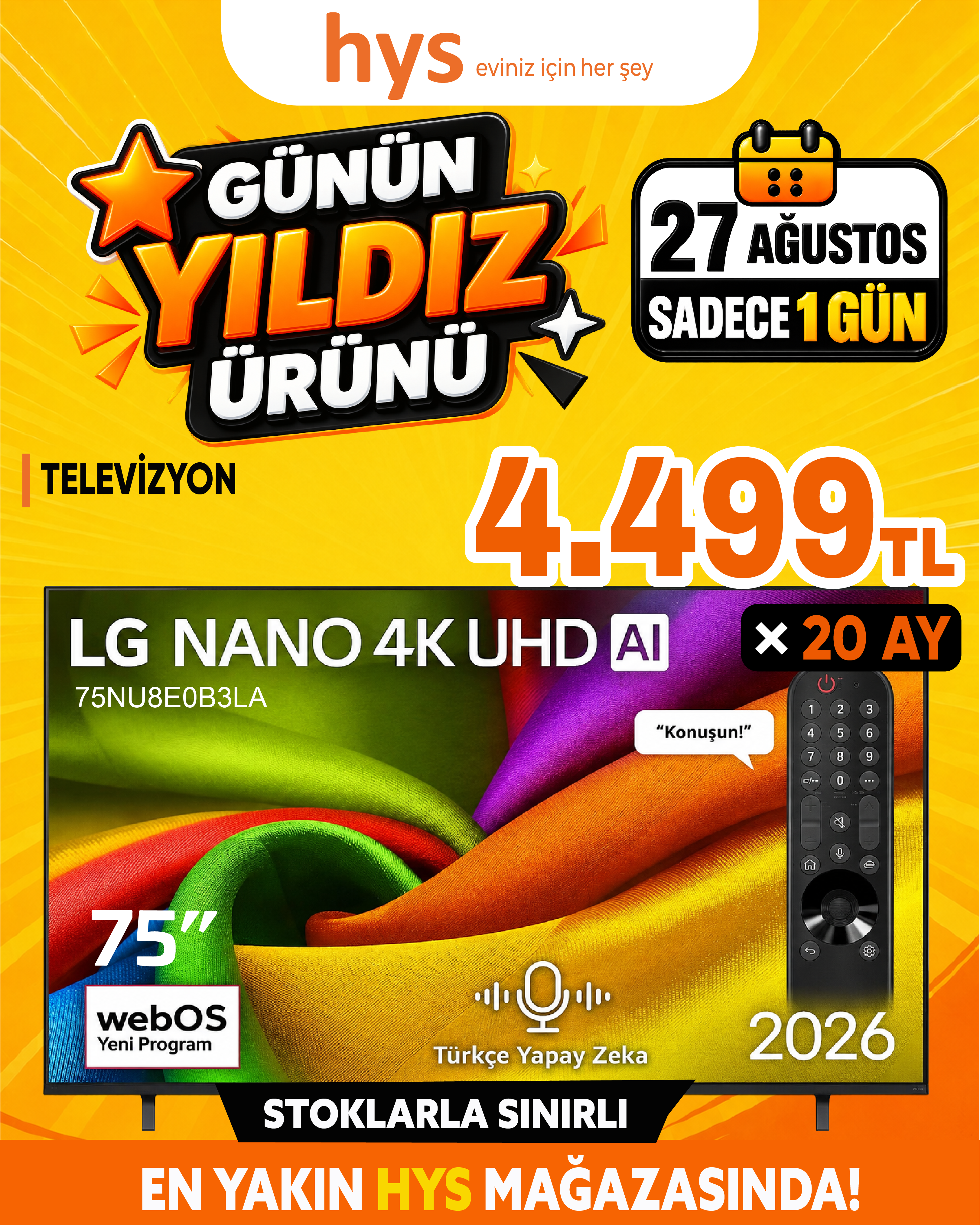LG 75 İnç Nano 4K UHD TV