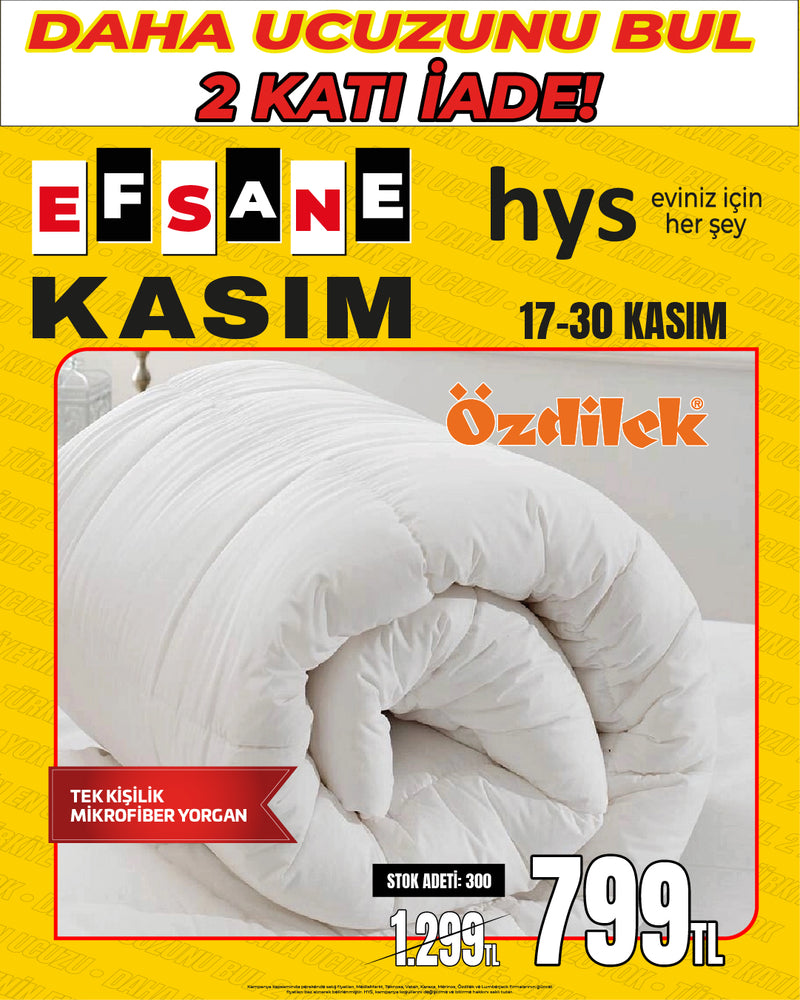 Özdilek Mikrosoft Tek Kişilik Yorgan