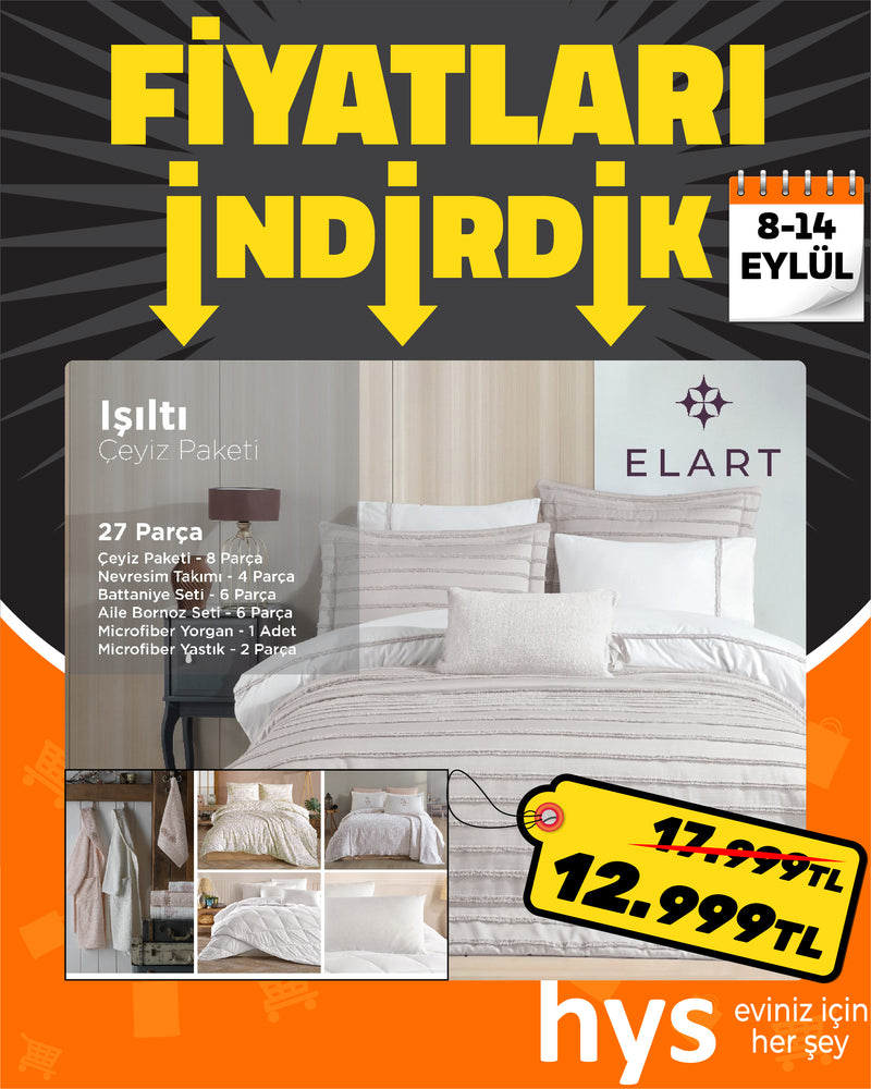 Elart Işıltı 27 Parça Çeyiz Seti