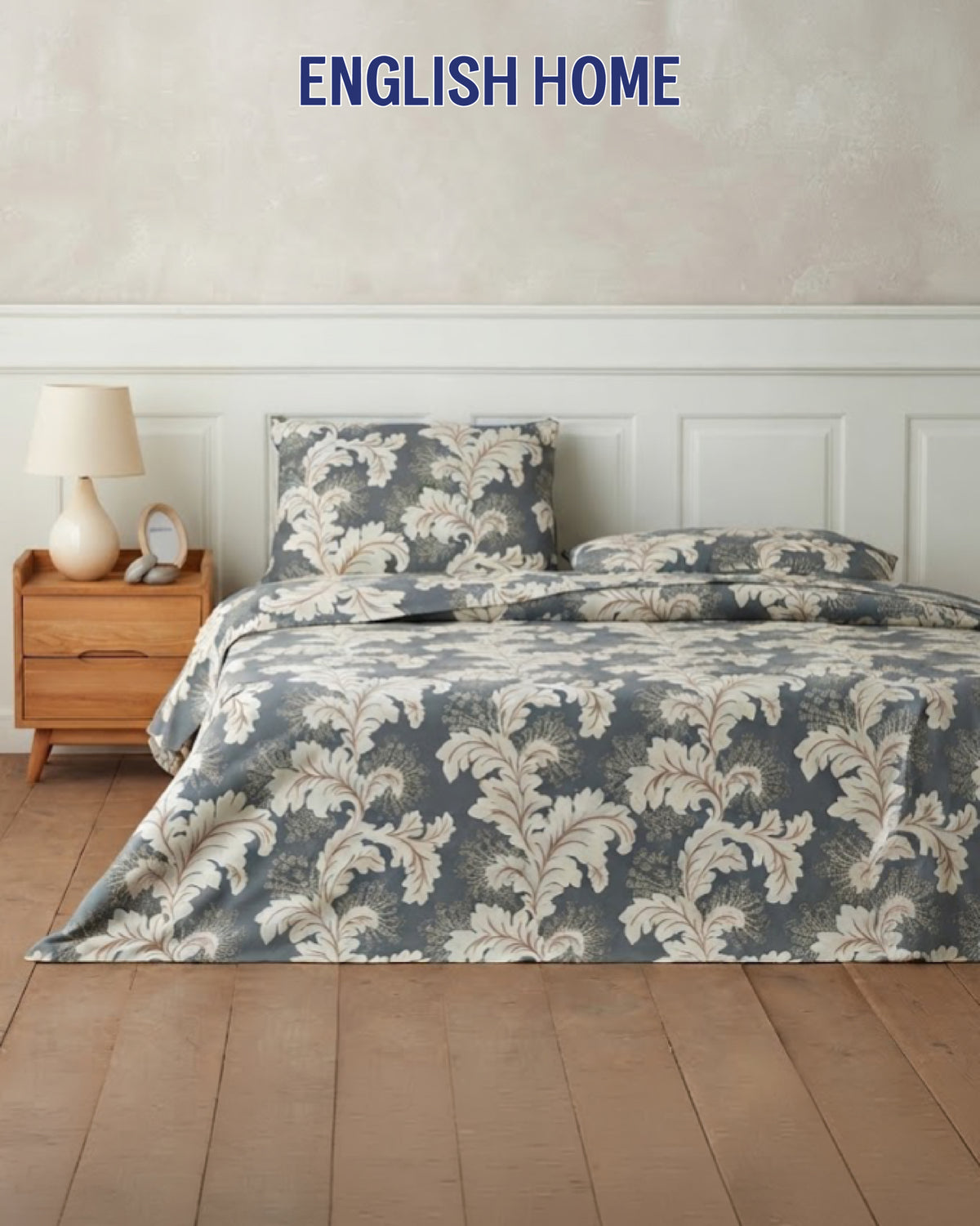 English Home Veloria Çift Kişilik Nevresim Takımı Yeşil-Pudra