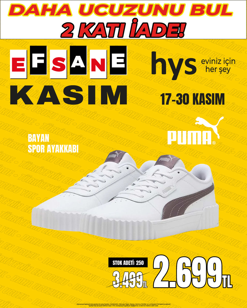 PUMA Klasik Beyaz Günlük Kullanım Bayan Spor Ayakkabısı