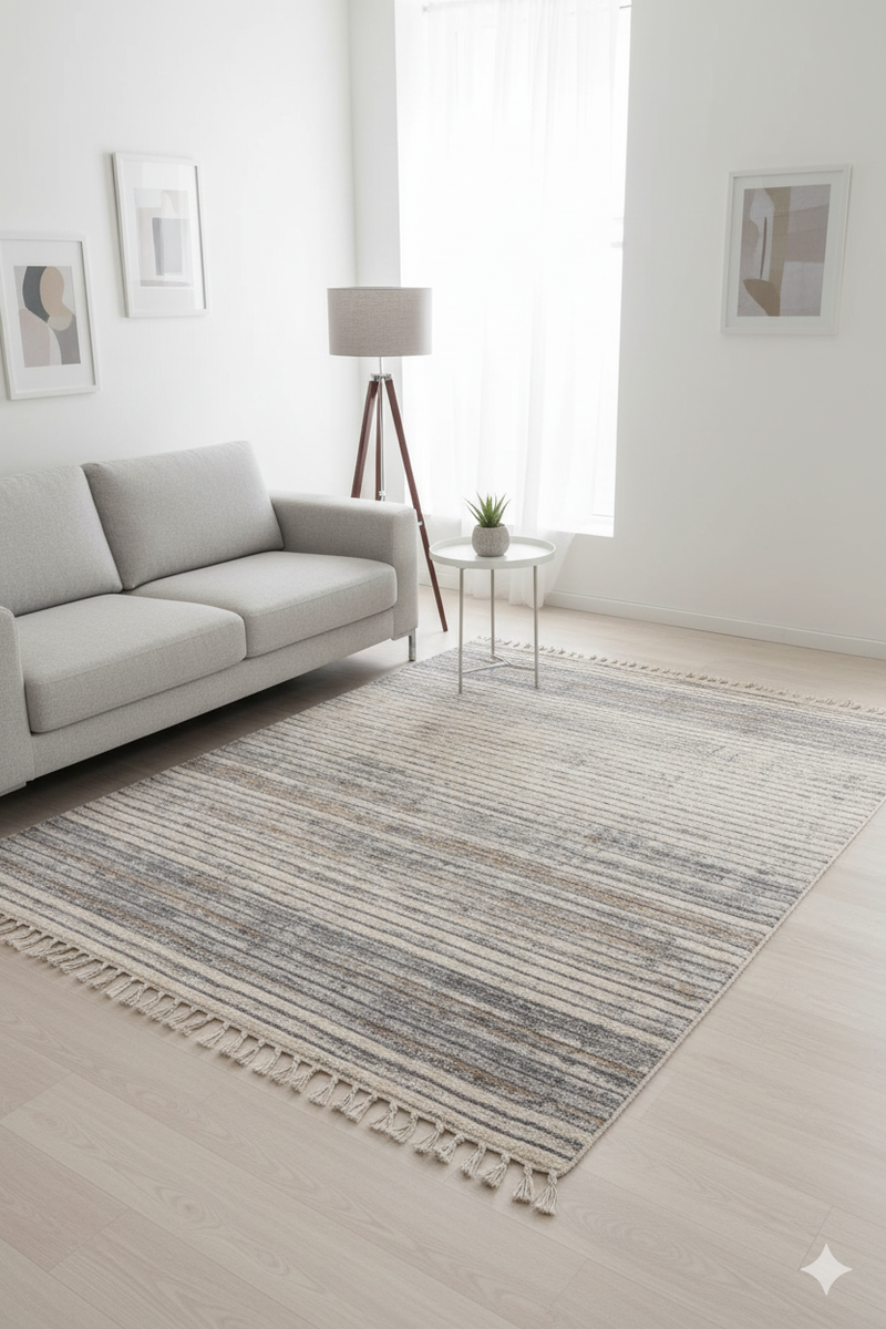 4m2 Gri Tonlarında Modern Halı