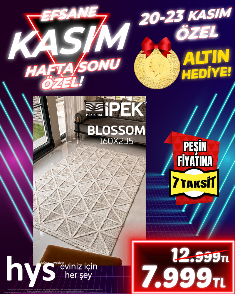 İpek Mekik Halı Blossom - 160x235 cm