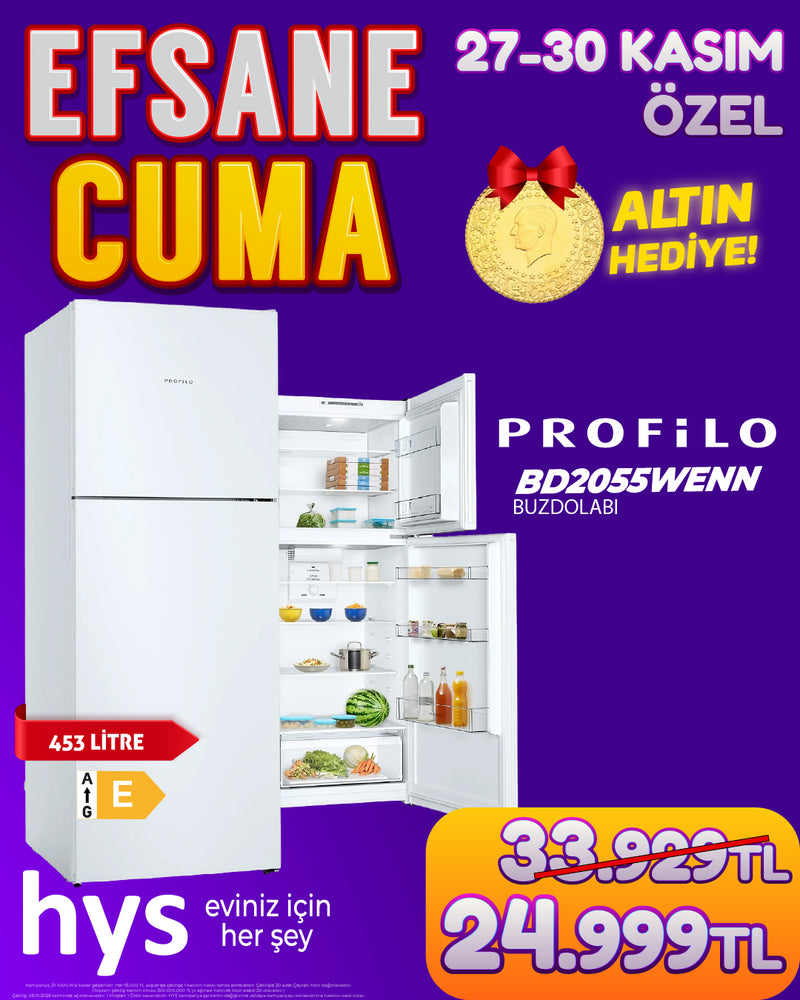 Profilo BD2055WENN 453 LT Beyaz Buzdolabı