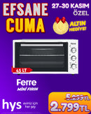 Ferre 45630 Beyaz 45 lt Mini Fırın