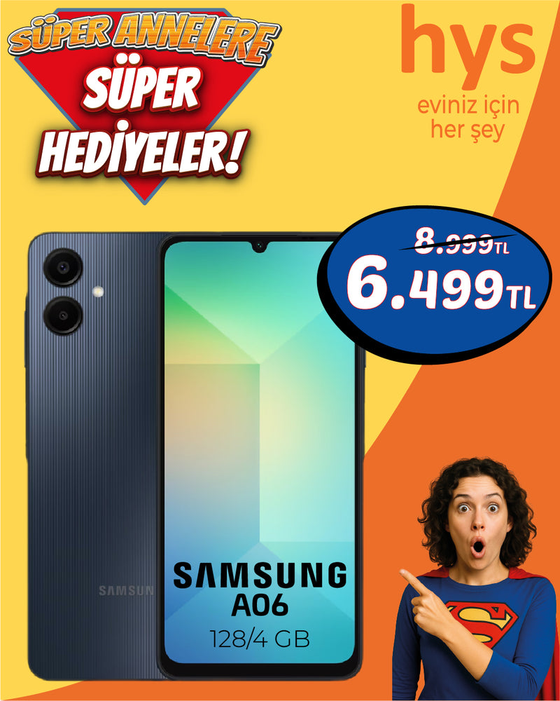 Samsung A06 128 GB / 4GB Android Akıllı Cep Telefonu
