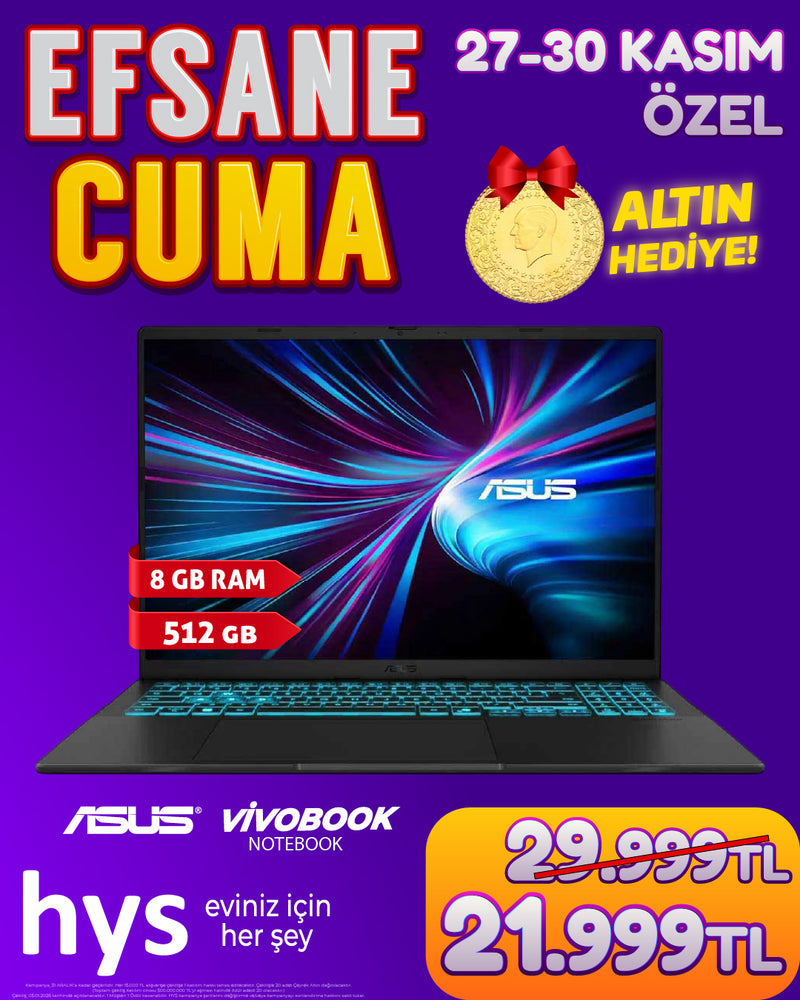 Asus Vivobook 13420H 15" Notebook Laptop Dizüstü Bilgisayar