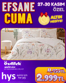 Özdilek White Lila Çift Kişilik Ranforce Uyku Seti