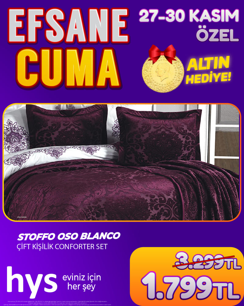 Stoffo Oso Blanco Çift Kişilik Conferter Set