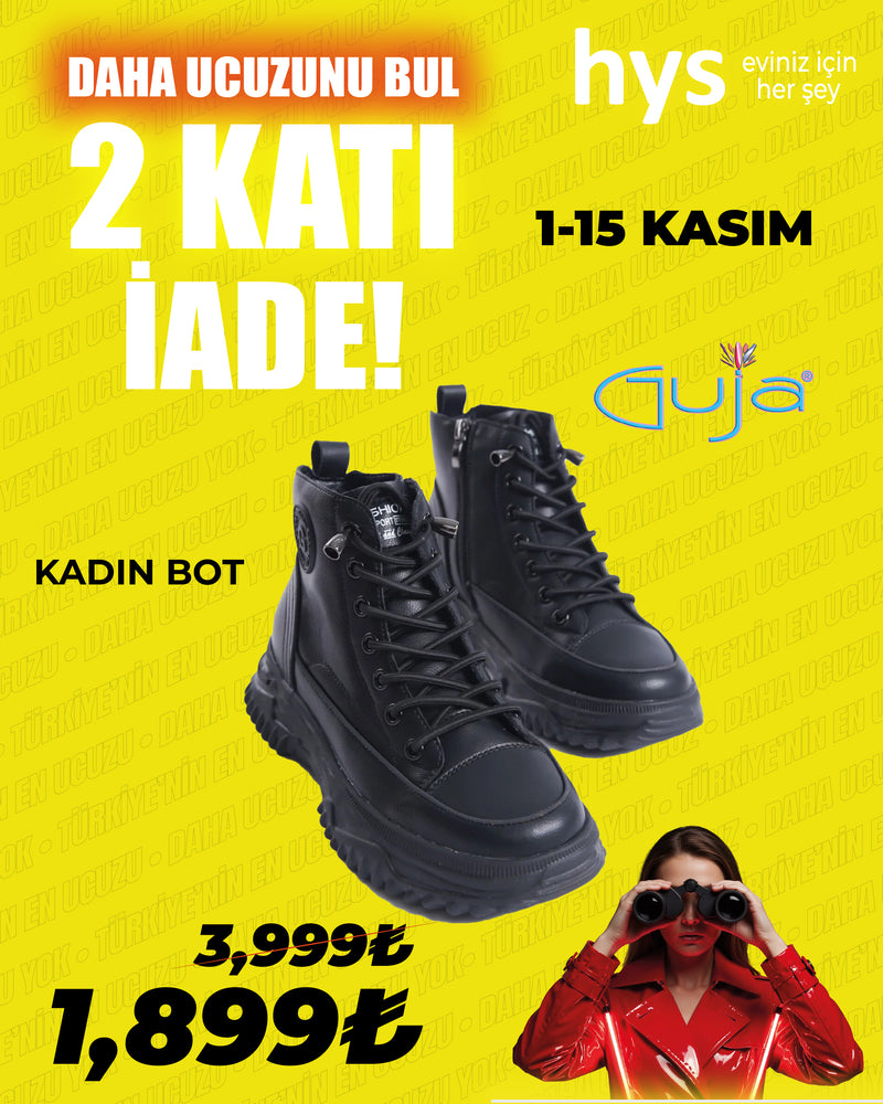 Guja 23K310-13 Siyah Deri Kadın Bot