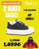 Gamelu Chizy Siyah Peluşlu Sneakers Unisex Ayakkabı