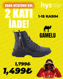 GAMELU Siyah Memory Foam Kaymaz Taban Kadın Bot Neptün Z