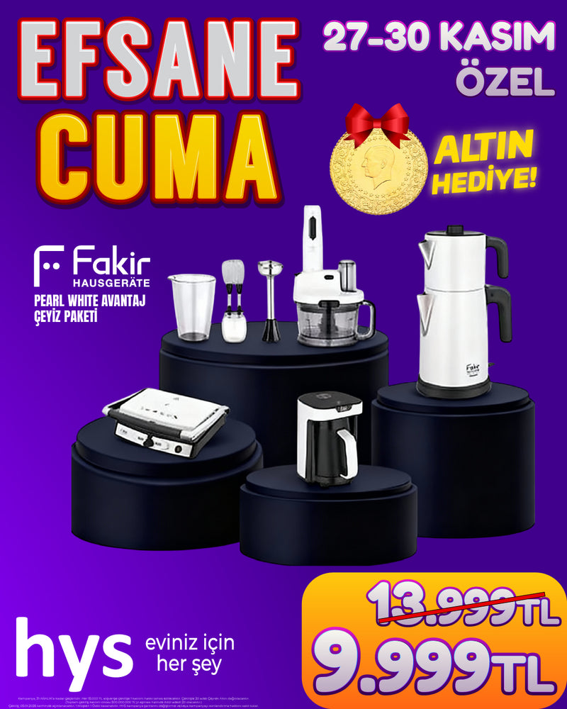 FAKIR 4'lü Mutfak Çeyiz Seti (Çay, Tost, Blender, Türk Kahvesi)