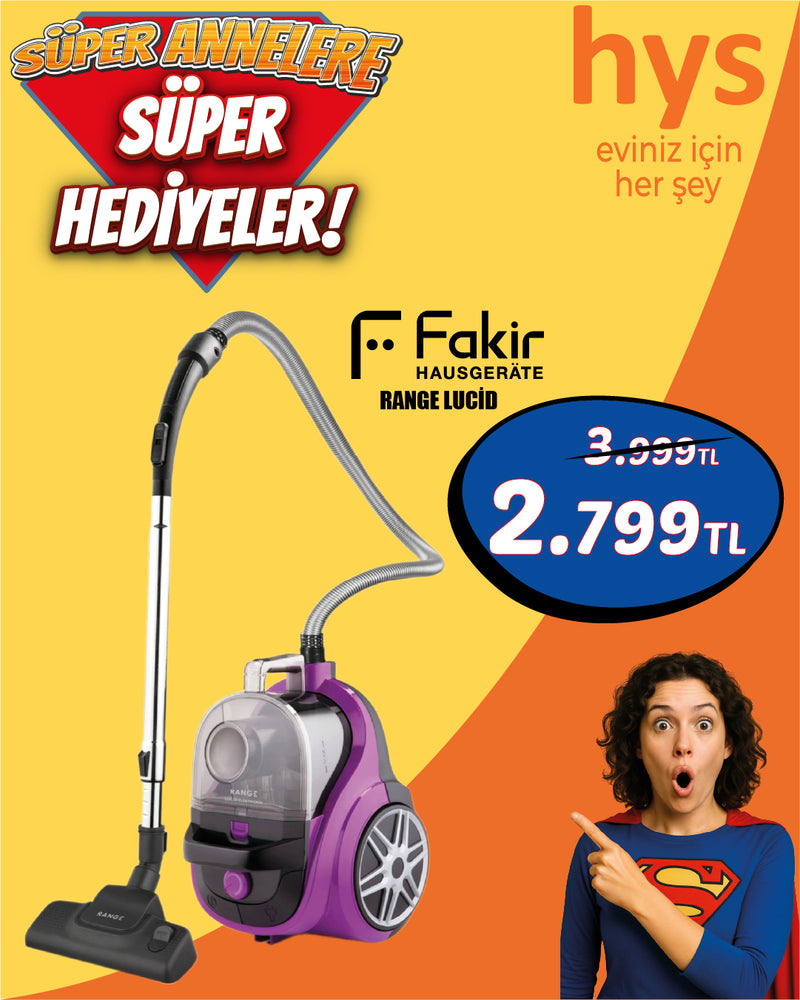 Fakir Range Lucid Elektronik Cyclone Süpürge