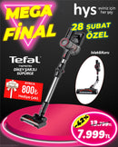 Tefal TY6T90TRX Dikey Şarjlı Süpürge