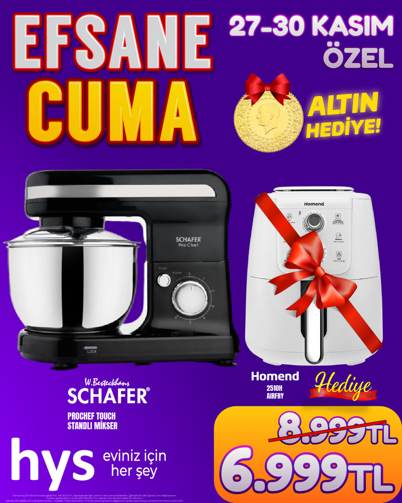 Schafer Prochef Touch Standlı Mikser (Siyah)