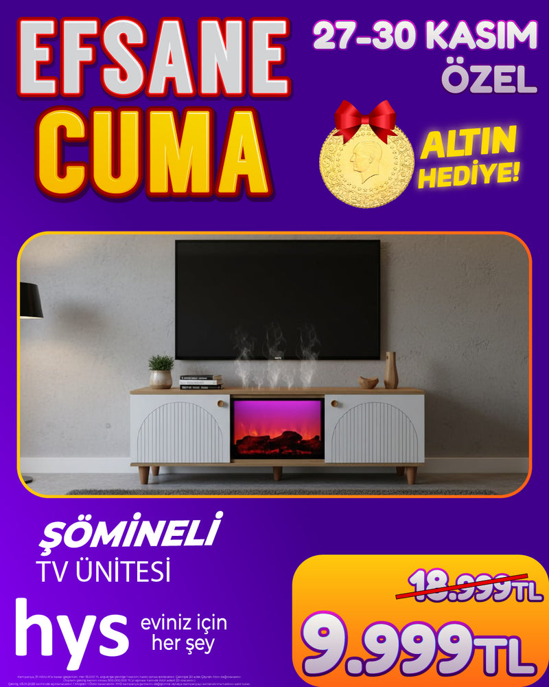 Şömineli TV Ünitesi