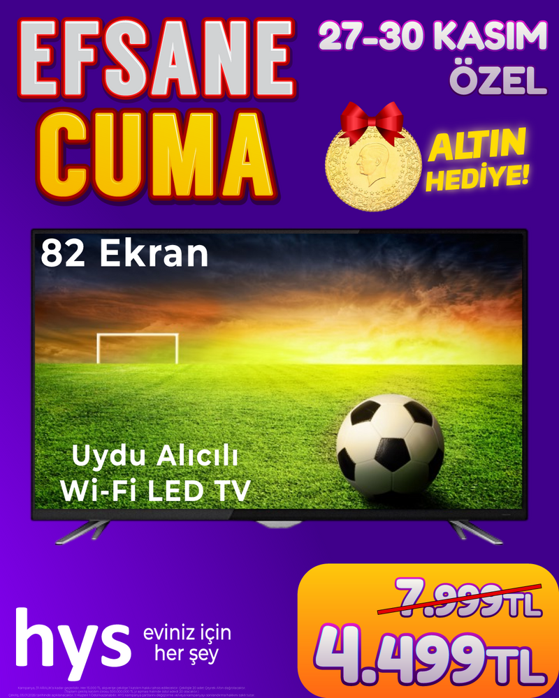 32" Uydu Alıcılı Wi-Fi IP Led TV