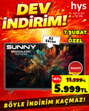 Sunny 32'' SN32DAL540C  82 Ekran HD Ready Webos Smart 2.0 Led Tv