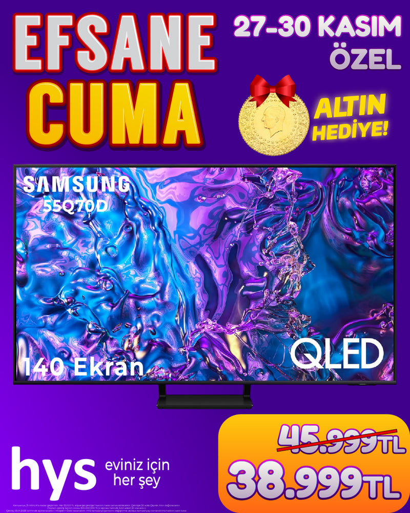 Samsung 55Q70D 140 Ekran 55" Smart QLED TV