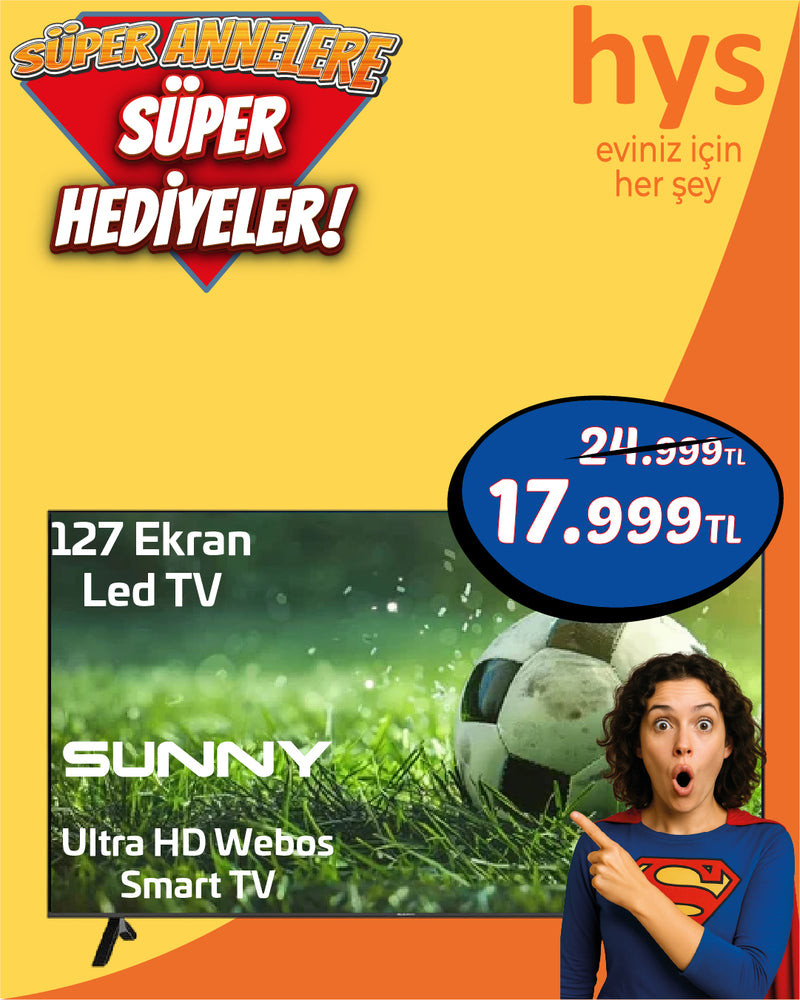Sunny 50" SN50FMN252C-S 127 Ekran WebOS Frameless Smart LED TV