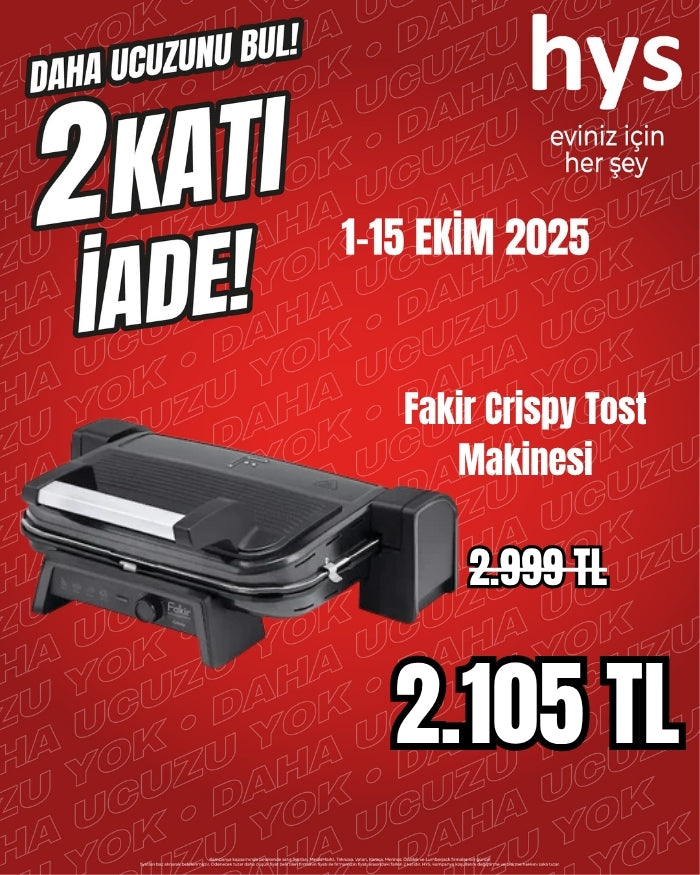 Fakir Crispy Tost Makinesi