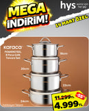 Karaca Powersteel Nıkko 8 Parça Çelik Tencere Seti