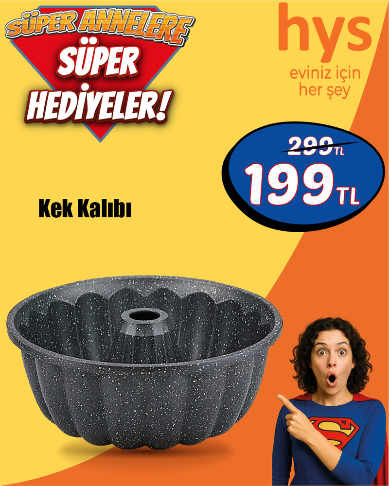 Granit Desenli Dayanıklı Kek Kalıbı