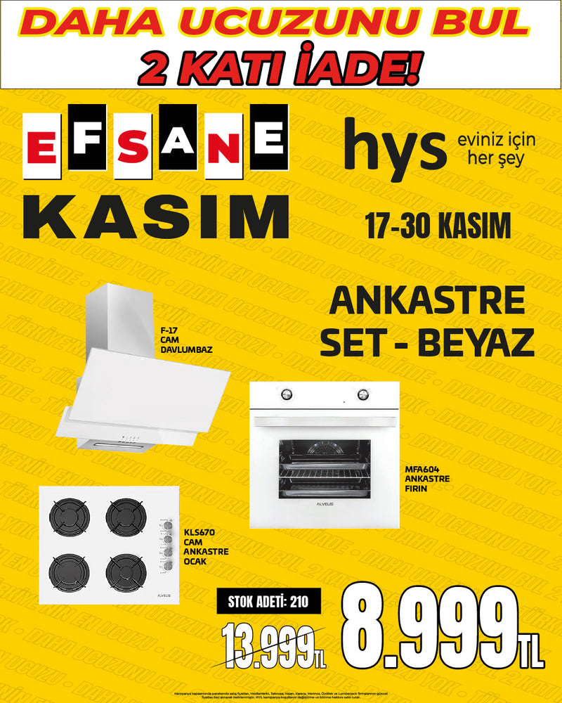 Alveus 3 lü Ankastre Set