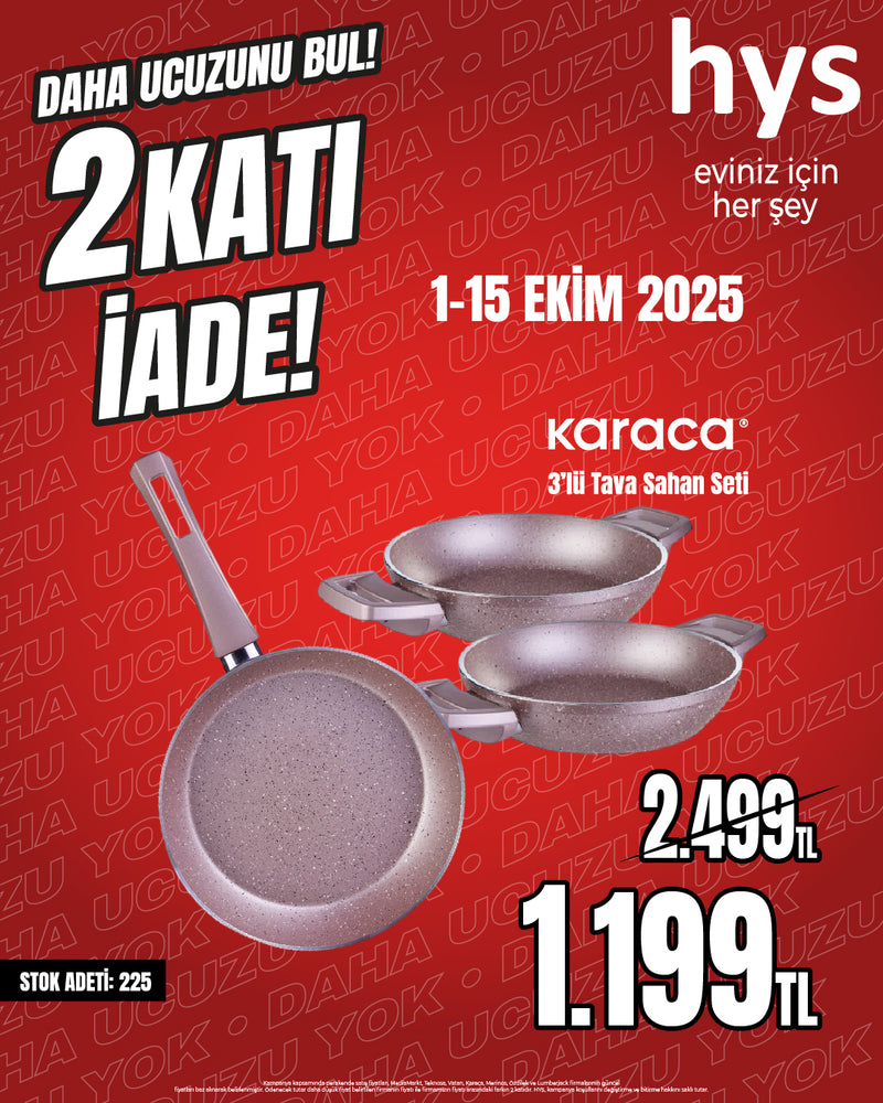 Karaca 3'lü Tava Sahan Seti