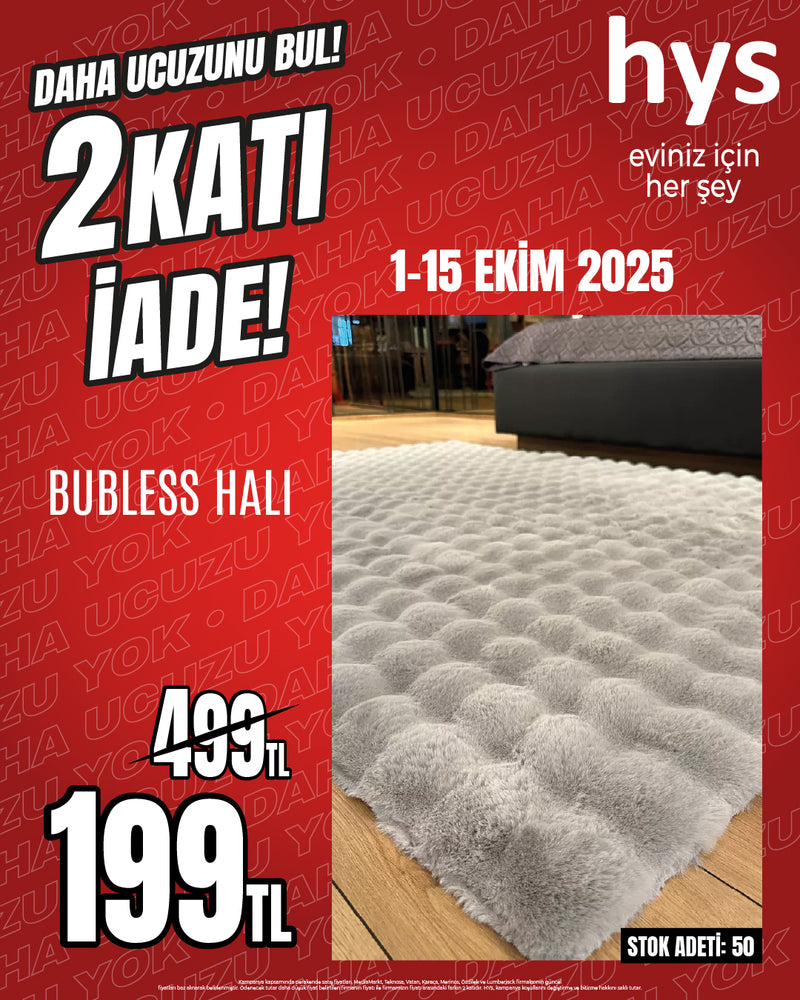 Merinos Smart Halı Bubbles Fildişi 80'lik