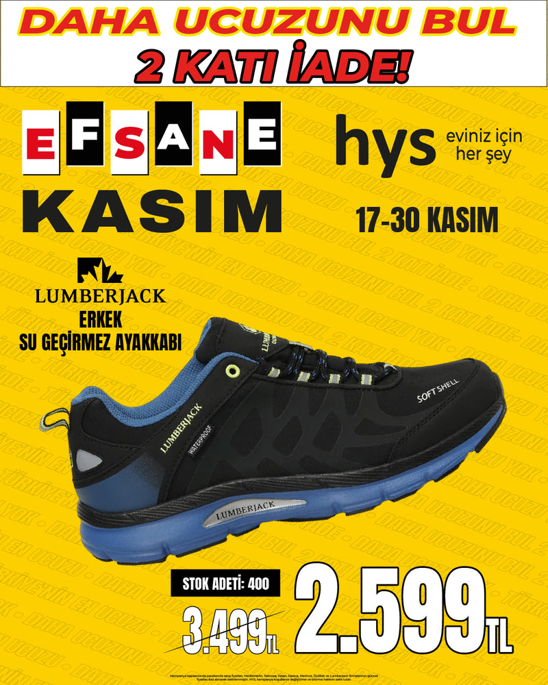 Lumberjack Spor Ayakkabı (Siyah-Mavi)