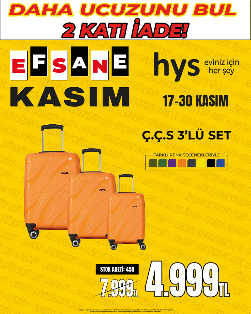 3 lü Bohem Valiz Seti