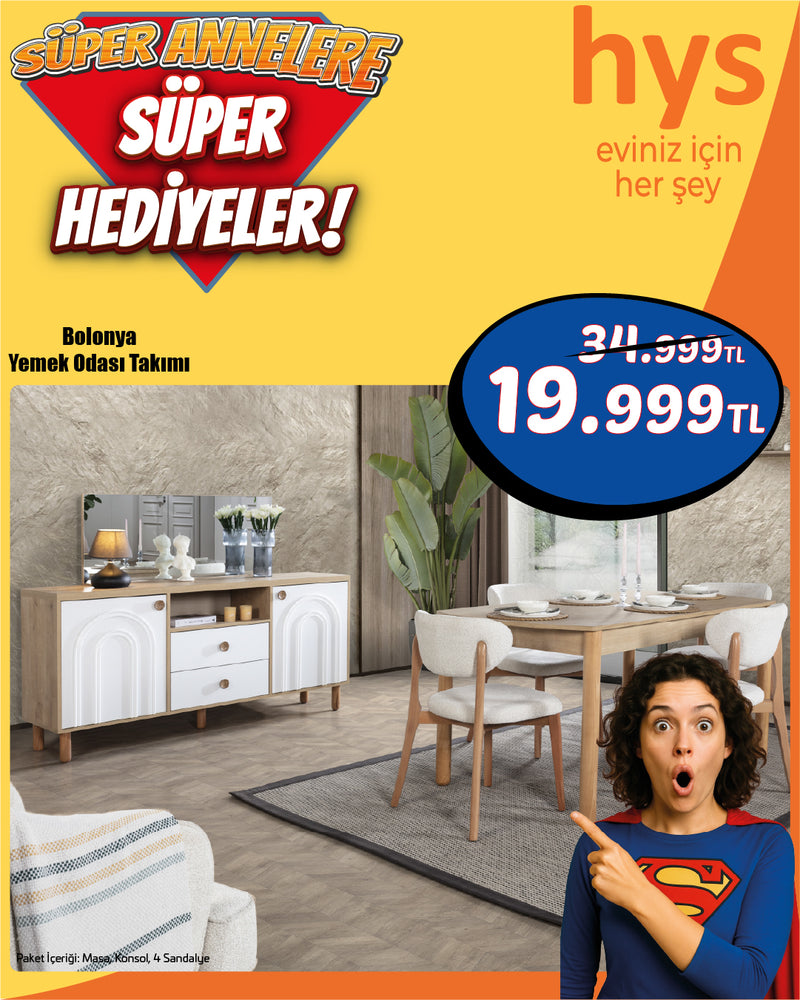 Bolonya Modern Yemek Odası Takımı