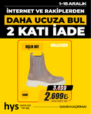 Bulldozer Kalın Taban Bayak Bot (Bej)