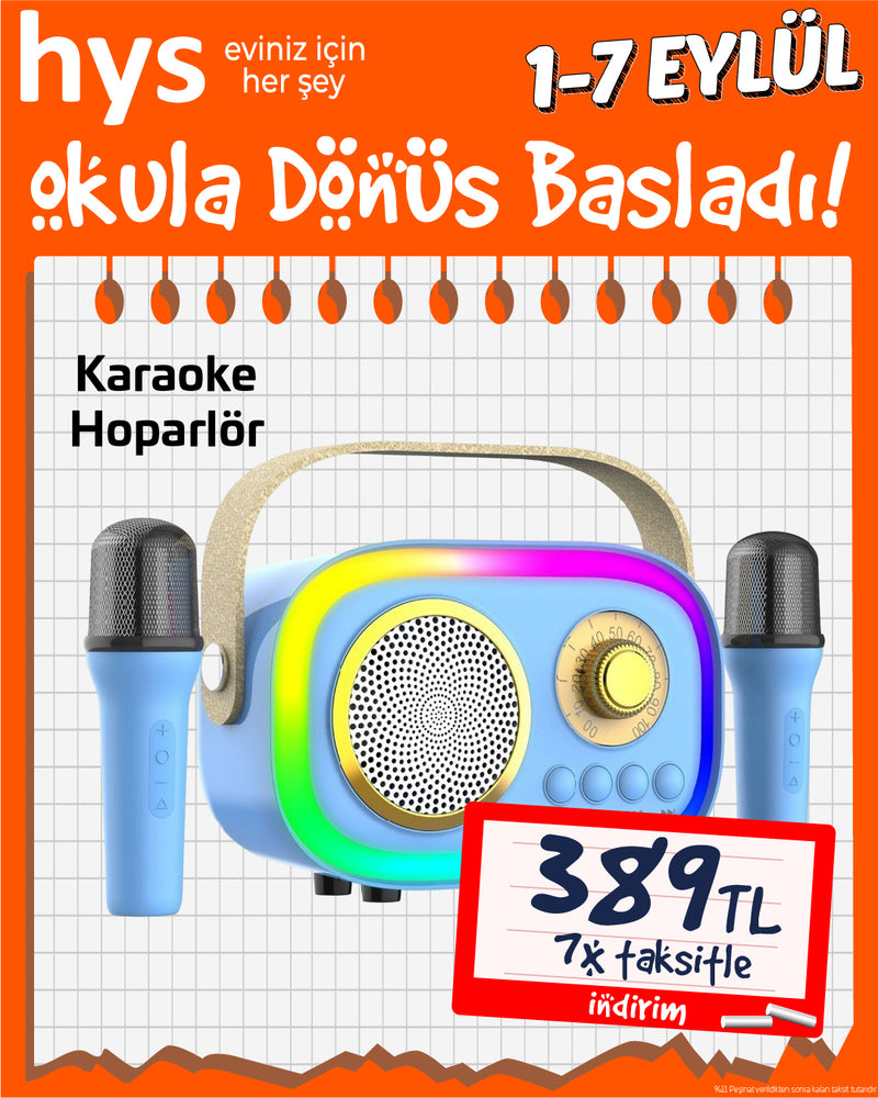 Kareoke Hoparlör-Mikrofon