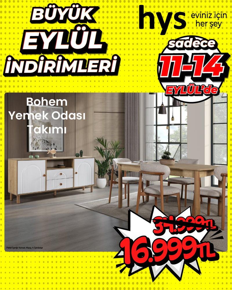 Bohem Yemek Odası Takımı